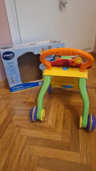 Andador Andandin 2 en 1 Vtech con caja de embalaje
