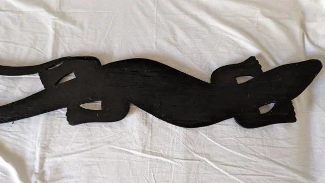 Lagarto Gecko madera pintada multicolor