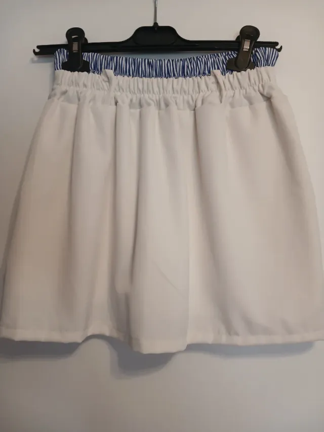 Falda pantalón ELISA-MODA blanca