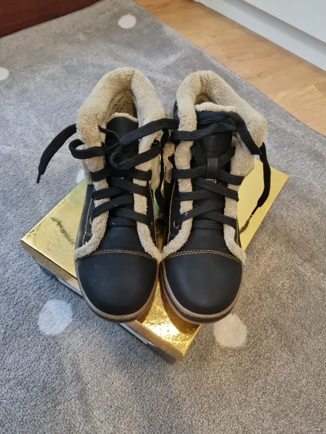 Botas invierno forradas cuadros talla 37