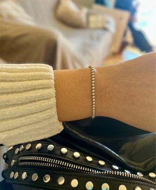 Pulsera de plata con bolitas