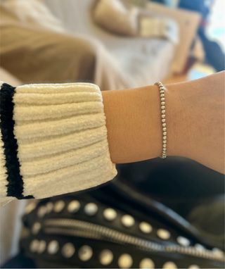 Pulsera de plata con bolitas