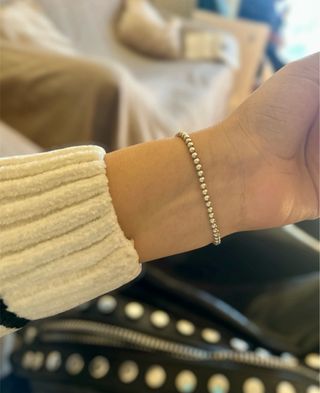 Pulsera de plata con bolitas
