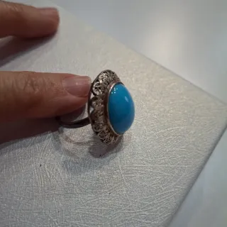 Anillo Plata Antiguo Turquesa