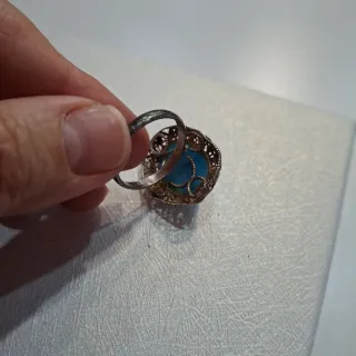 Anillo Plata Antiguo Turquesa