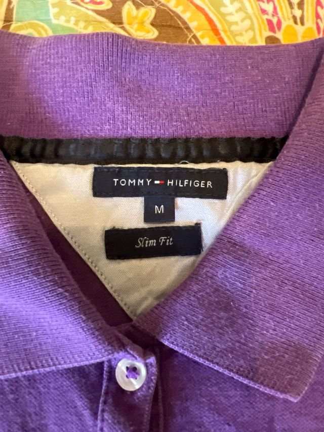 Polo Tommy Hilfiger Morado Talla M Slim Fit