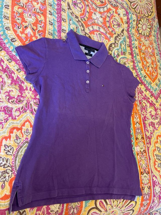 Polo Tommy Hilfiger Morado Talla M Slim Fit