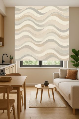 Estor Ondas Beige a Medida