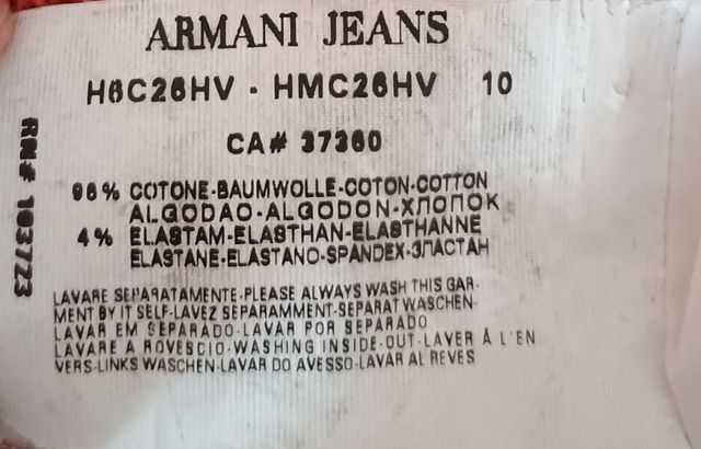 Camisa Armani Jeans Blanca Manga Larga