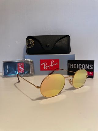 Occhiali Ray Ban Oval Oro Lenti Rosa