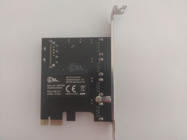 Tarjeta PCIe USB 3.0 CSL 4 Puertos Externa