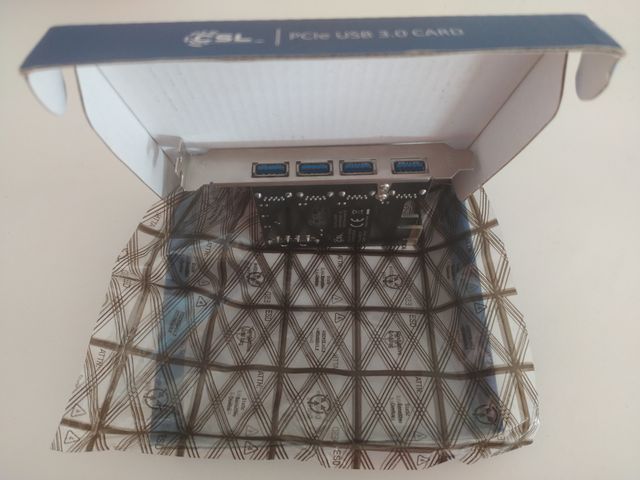 Tarjeta PCIe USB 3.0 CSL 4 Puertos Externa