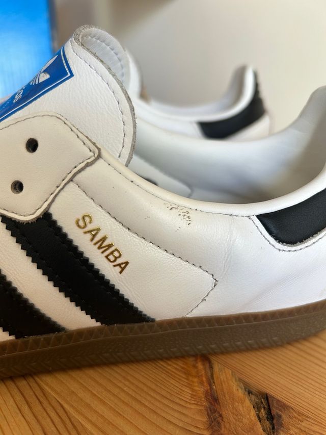 adidas Samba Piel Premium Blanco Negro