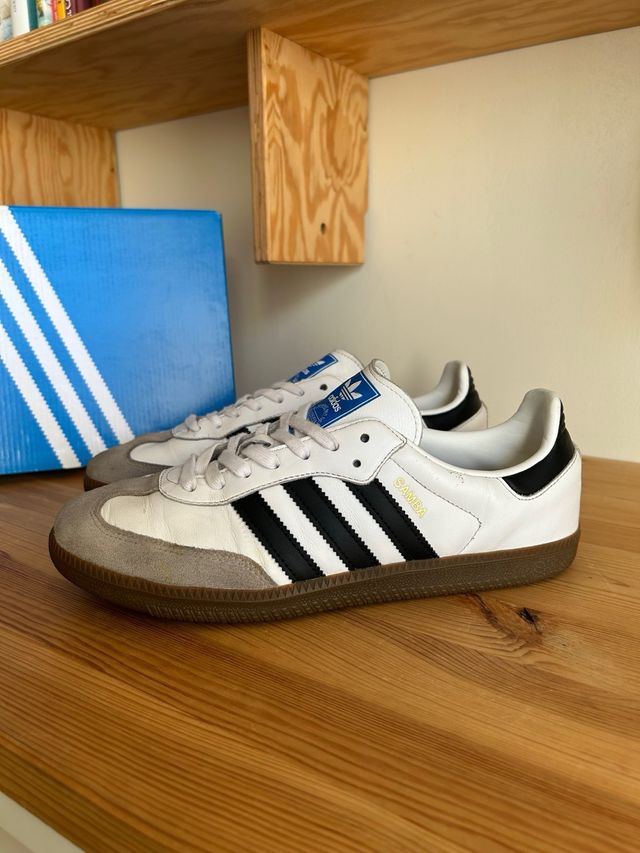adidas Samba Piel Premium Blanco Negro