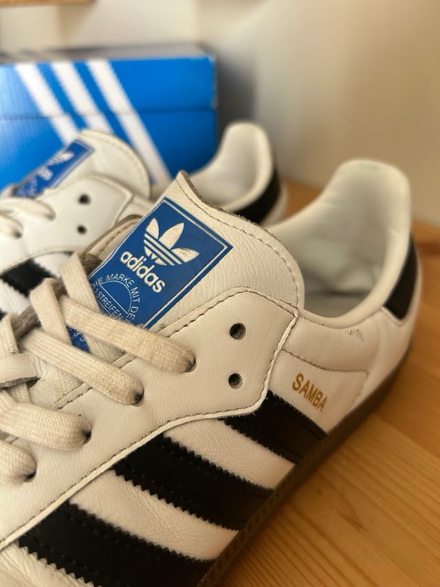 adidas Samba Piel Premium Blanco Negro