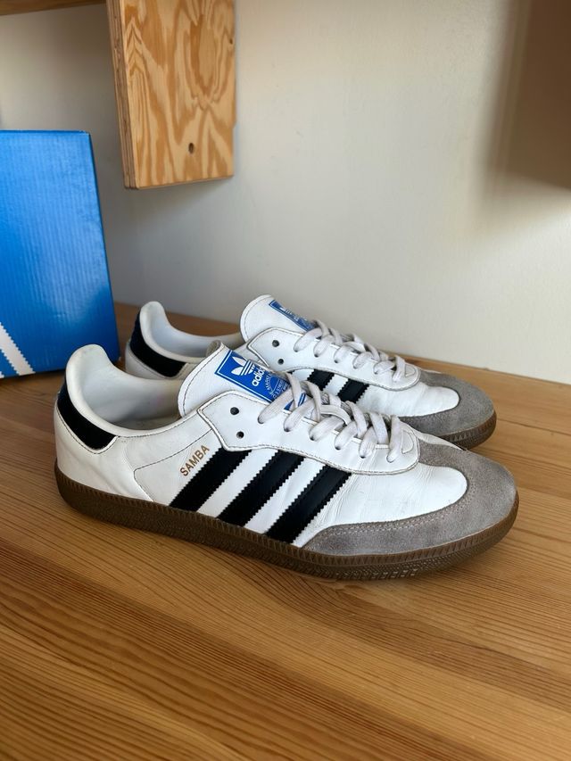 adidas Samba Piel Premium Blanco Negro