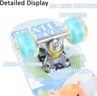 ERNAN Skate Niño 43cm Madera De Arce 7 Capas