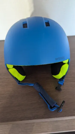 Casco de esquí Wedze azul y amarillo