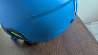 Casco de esquí Wedze azul y amarillo