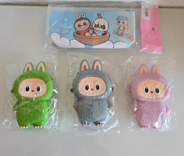 3 Bolsos y Estuche Labubu