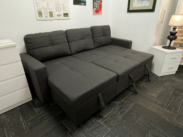 Liquidación Sofá Cama Gris con Arcón- Nuevo OFERTA