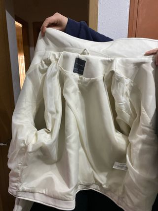 Chaqueta cuero blanca Talla L