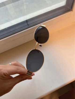 Occhiali da sole ovali oro