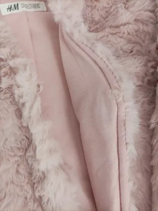 Pellicciotto H&M bambina rosa 10 anni