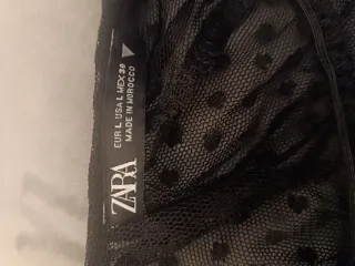 Blusa Zara Negra Transparente