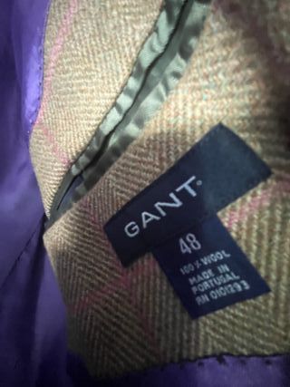 Blazer Gant Marrón Rosa 100% lana