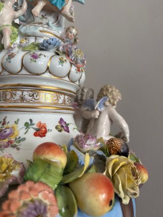 Grande Anfora Porcelana Ornamental