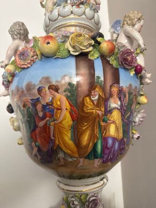 Grande Anfora Porcelana Ornamental