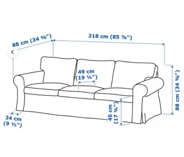 Sofá 3 plazas Ikea beige tela