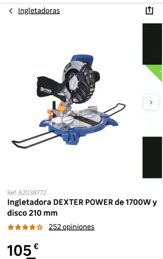 Ingletadora Dexter Power 1700W