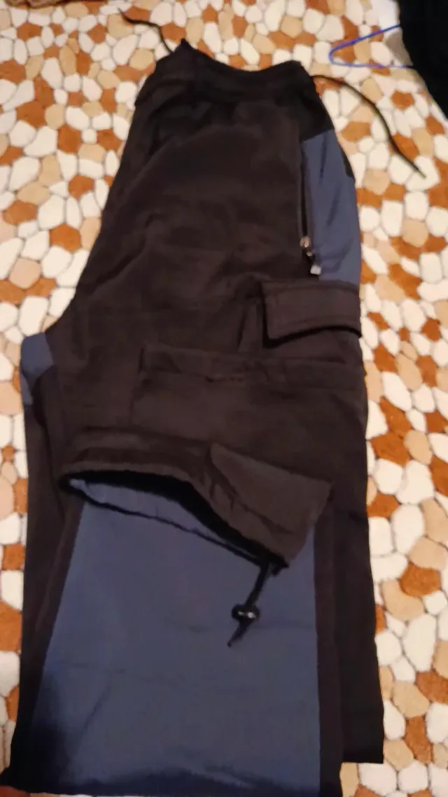 Pantalón de trabajo hombre negro y azul