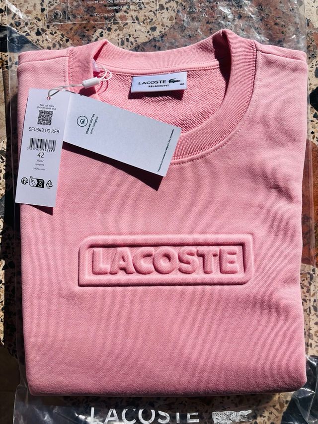 Sudadera Lacoste Rosa Talla m medium