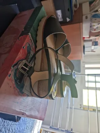 Sandalias de plataforma negras talla 41