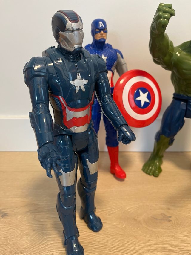 Figuras Marvel: Spiderman, Hulk, Capitán América,