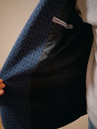 Americana azul hombre con estampado