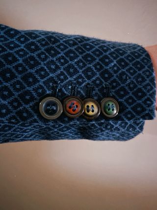 Americana azul hombre con estampado