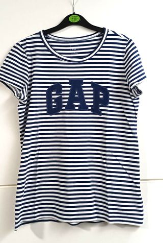 Camiseta Gap Rayas Azul y Blanca