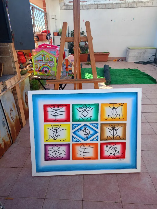 Caballete de madera para pintar