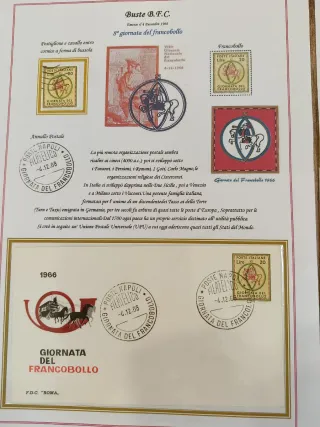 Francobolli e FDC Giornata del Francobollo 1966