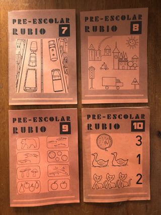 Cuadernos PREESCOLAR RUBIO (7, 8, 9, 10) ANTIGUOS
