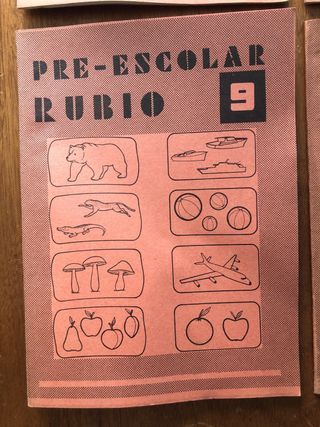 Cuadernos PREESCOLAR RUBIO (7, 8, 9, 10) ANTIGUOS