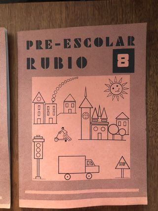 Cuadernos PREESCOLAR RUBIO (7, 8, 9, 10) ANTIGUOS