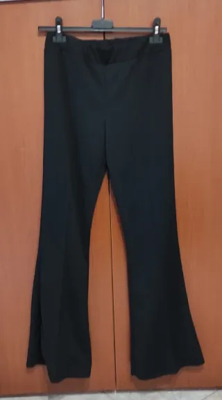 Pantaloni neri a zampa XXL