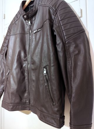 Chaqueta motera Jack & Jones marrón hombre