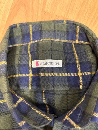 Camisa El Capote XXL Cuadros Azul Verde