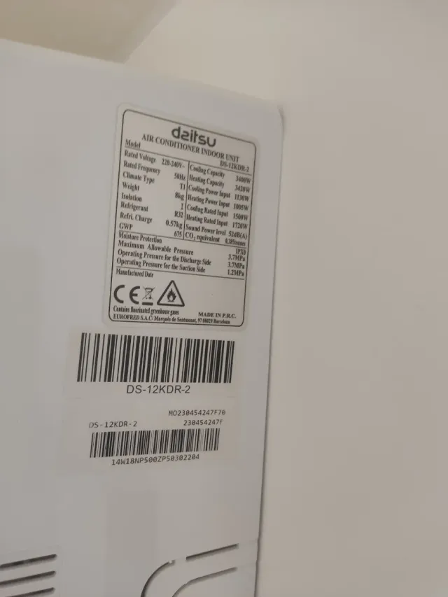 Aire Acondicionado Daitsu DS-12KDR-2